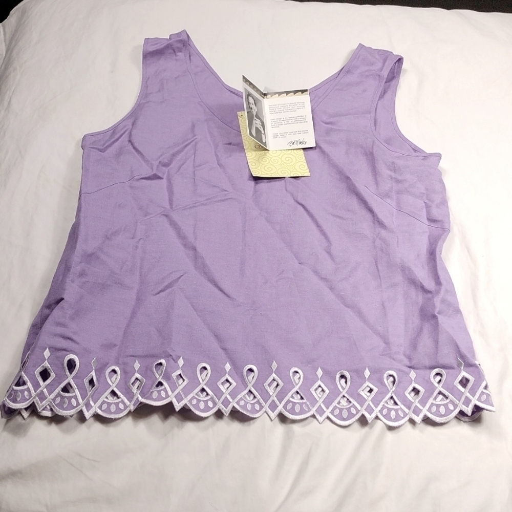 NWT Bob Mackie women's two piece sleeveless top with blazer size large